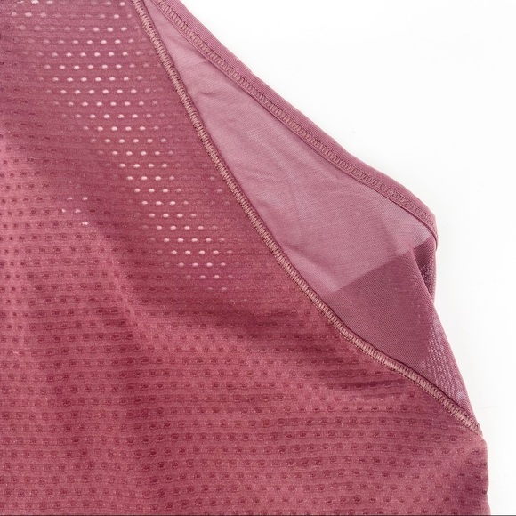 Athleta Burgundy Chi Dot Mesh Racerback Tank Small - Picture 5 of 7